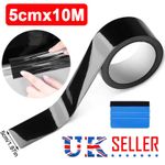 Gloss Black De-chroming Chrome Delete Tape 50mm x 10m Wrapping Viny~