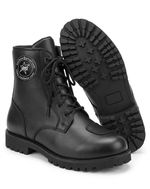 Mens Leather Sneaker Motorbike Motorcycle Shoes Short Cafe Biker Black Boots
