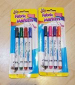 Permanent Fabric T Shirt Clothes Dye Slim Marker Pens Erase Easy Tips 4 Colours