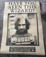 HARRY POTTER GARY OLDMAN SIGNED SIRIUS BLACK  POSTER slightly damaged 
