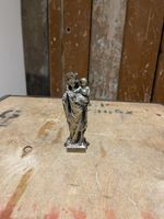 Our Lady Of Notre Dame Paris Religious Statue Figure In Metal Jesus Christ