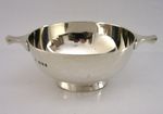 ENGLISH ANTIQUE SOLID STERLING SILVER WHISKY QUAICH CUP 1925 BARWARE 90g