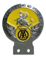 AA Yellow St Christopher Car Badge with Fixings