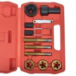 13Pcs Tap & Die Set for Wheel Studs + Nuts Thread Repair M12 x1.25 M12 x 1.5 M14