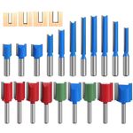 1/4" - 1/2" Shank Straight Flute Carbide Tipped TCT Router Cutter Bit -Ever Size