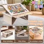 Jigsaw Puzzle Board Felt Foldable Puzzle Storage Table 1500pcs 3-Tilting-Angle