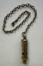 1901  Hudson MILITARY Whistle 13 Barr Street  Patent with Crows Feet Mark
