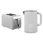 LEISUREWIZE SLEEK TOASTER & KETTLE 1.7L SET GREY CAMPER CARAVAN MOTORHOME BOAT
