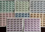 Mongolia Domestic Animals 1958 vintage stamp - 8 full sheets out of 10