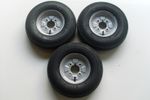 3 X 4.80/4.00-8 400x8 Car Trailer Wheels & Tyres 4 Ply 8" Rim 4" PCD 480/400 8
