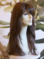 FULL WOMENS LONG HEAT RESISTANT HAIR WIG BROWN BLONDE BLACK & RED KIMS WIGS UK
