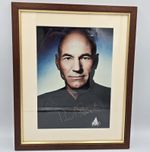 Patrick Stewart - Star Trek Actor Hand Signed Authentic Autograph Framed Display