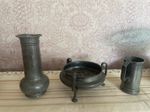 Liberty & Co. London  Tudric Pewter Solifleur Vase Model No. 01453 + Dish & Jug