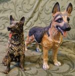 Pair Of Vintage German Shepherd Dog Figures
