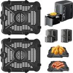 2Pcs Crisper Plate for Ninja Double Stack XL SL400UK SL401 Air Fryer Grill Pan