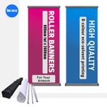 Roller Banner - Printed Your Artwork - Pop/Roll/Pull up Display  LOT