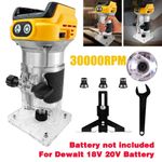 30000RPM 6 Speed Brushless Wood Trimmer Compact Router For Dewalt 18/20V Battery
