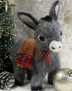 Beginners Adorable Donkey Needle Felt Kit with QR Code Instruction Video