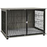 PawHut Dog Crate Furniture End Table w/ Cushion for Extra Large Dogs Refurbished