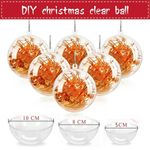 240X Clear Plastic Balls Christmas Baubles Sphere Fillable Xmas Tree Ornament