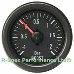 52mm Black Face / Clear Lens Mechanical Turbo Boost Pressure Gauge Kit - Bar 