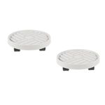 2Pcs Reusable Plant Tray with Wheels Rolling Planter Tray for Indoor Plants