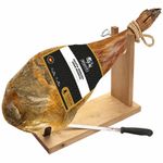 Spanish Serrano Ham 4.5kg Gran Reserva Quality 100% Natural + Stand & Knife