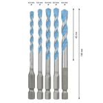 Bosch HEX-9 Multi-Material Drill Bit Set – 5 Pc EXPERT Series