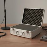 Aluminum Carrying Case Portable Aluminum Briefcase Ergonomic Handle for Travel