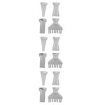 Dog Grooming Hair Dryer Nozzle Set 12Pcs Lightweight Durable ABS Plastic