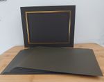 Pack of 10  8x6" Landscape Photo Mount  Slip in Photo Folder-  Brown.