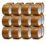 Packing Tape Brown 48mm x 66m Parcel Shipping Tape Rolls for Home Use
