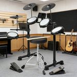 Electronic Drum Set Quiet Mesh Pads Electric Drum Kit w/ 3 Cymbals Stool Headpho