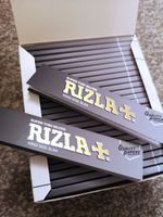 RIZLA SILVER KING SIZE SLIM ULTRA THIN CIGARETTE SMOKING ROLLING PAPERS ORIGINAL