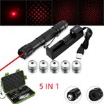 Red Laser Pointer Pen Beam Torche Lazer Pen 1000Miles 660nm With Box Rechargable