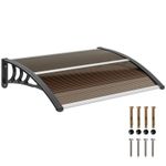 Outsunny Outdoor Window Door Canopy with Awning Porch UV Water Cover Brown