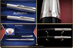 AURORA Vintage Fountain Pen 98 Gold F Nib Chrome Ballpoint Set
