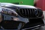 FOR MERCEDES C CLASS W205 C205 C200 C220 GT STYLE GRILLE GLOSS BLACK