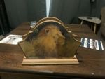 Vintage Wooden Letter Rack with lion image