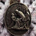 Christian Medal Medallion Pendant with Loop GLORIA SVPERNA ANNO 1925
