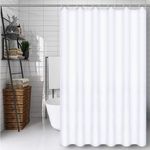 180x180cm Plastic Bathroom Shower Curtain Mould Resistant Hanging Clip Hook Ring