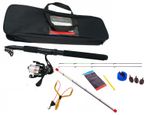 Feeder Fishing kit set Rod Reel Method Feeders Catapult Hooks In Carry case Zwim