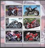 CLASSIC MOTORCYCLES STAMPS IN  SHEET MNH MOTORBIKES TRANSPORT  2003