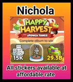 Monopo_ly Go Stickers All 1/2/3/4/5/6 ⭐card ( HAPPY HARVEST WITH LOONEY TUNES)