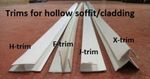 Plastic Trims for hollow soffit/cladding J H Starter Joiner Joint UPVC 1170mm x2