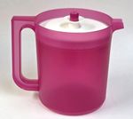 Tupperware Classic Sheer 1.5 Quart Pitcher Beverage Push Button Seal Lid Pink