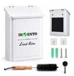 Space-Saving Wall Mount or Magnetic Dryer Lint Holder with Included Cleaning Bru