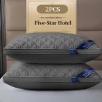 1/2/4/6PCS Luxury Quilted Pillows All SeasonsHome Soft Hotel Quality Bed Pillows