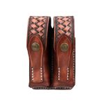 TOURBON Classic Leather Magazine Pouch Case for Pistol Rifle Shooting Ammo in UK