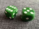 Pair 14.3mm - Backgammon Precision Dice - without serial numbers for true rolls